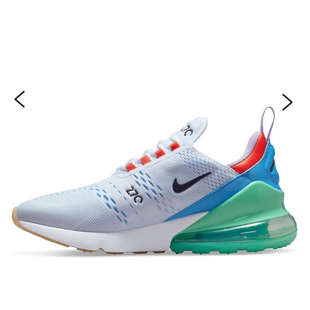 Nike Air Max 270 Men’s Shoes - Light Blue, Teal, Red, Purple, White
